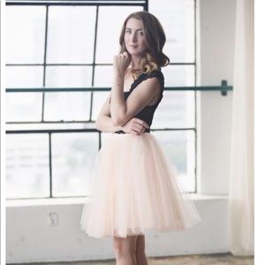 Space 46 - The Wendy Blush 22” Length Tulle Skirt